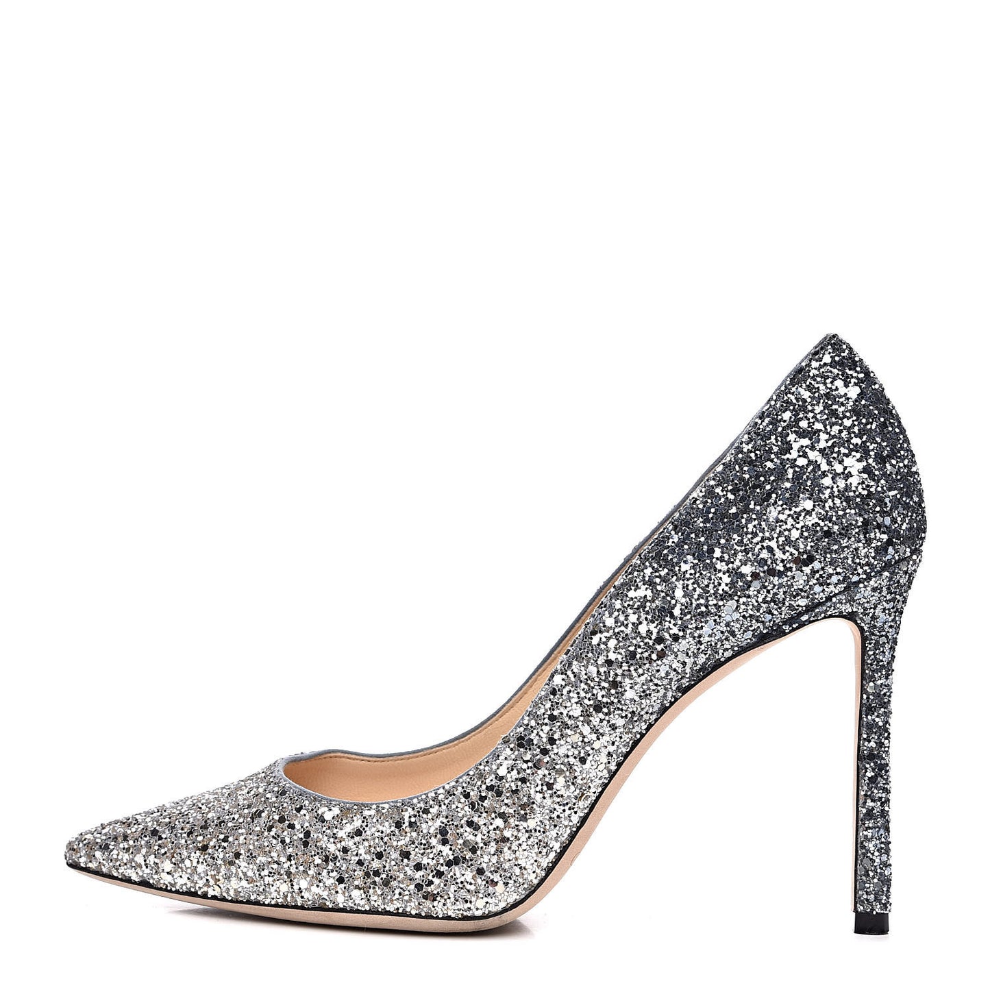 Glitter Degrade Romy 100 Pumps 39.5 Dusk Blue Silver