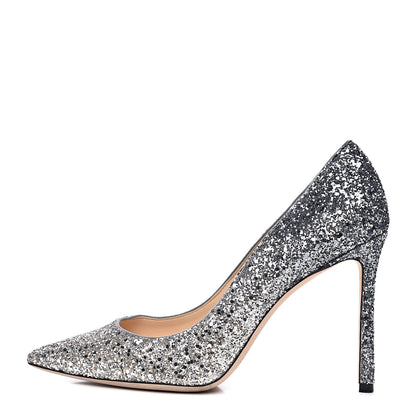 Jimmy Choo Glitter Degrade Romy 100 Pumps 39.5 Dusk Blue Silver 1 of 10