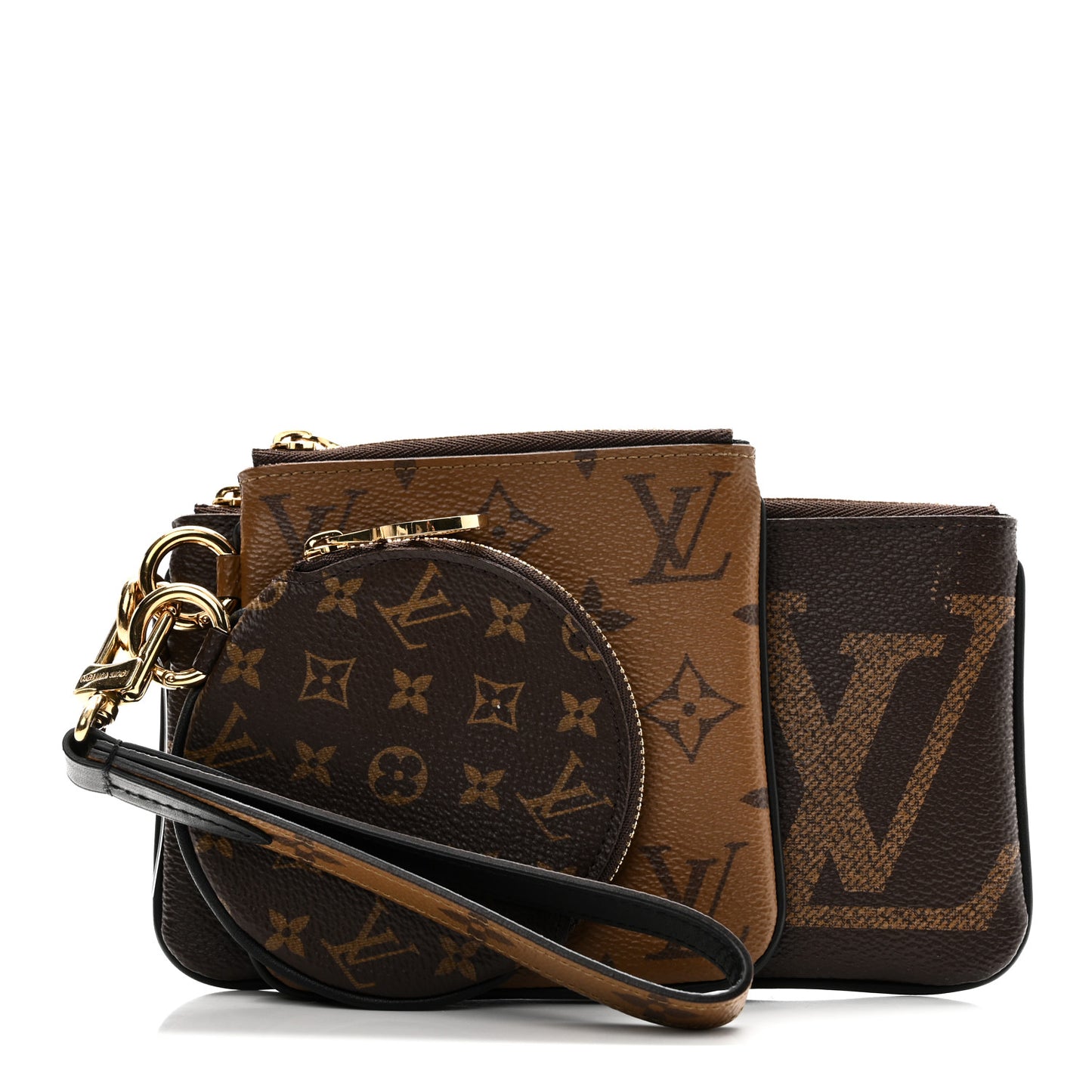 Reverse Monogram Giant Trio Pouch