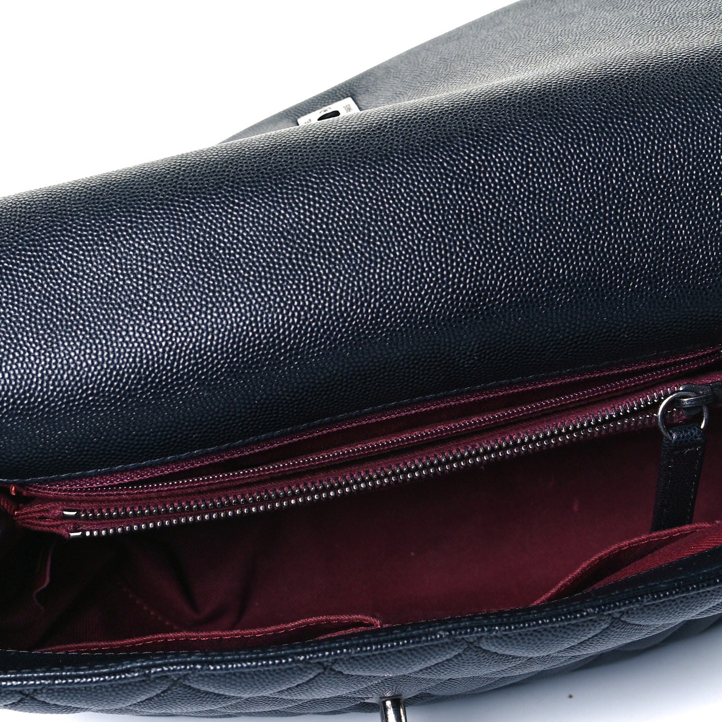 Caviar Quilted Small Coco Handle Flap Black