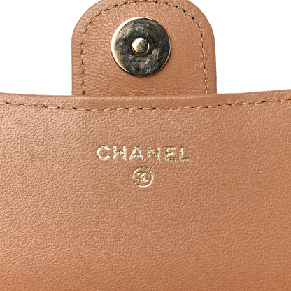 Chanel Lambskin Quilted Flap Phone Holder With Chain Beige Brown 6 of 11