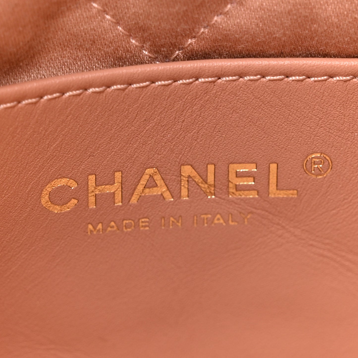 Metallic Calfskin Quilted Mini Chanel 22 Copper