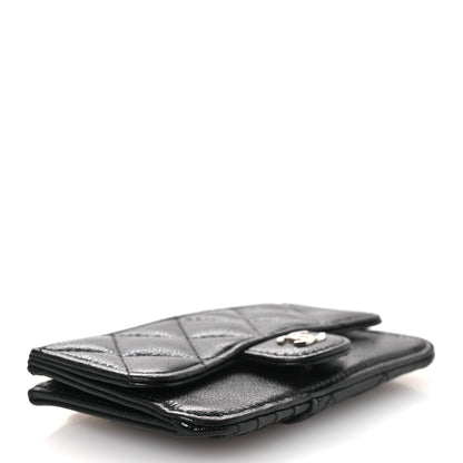 Chanel Caviar Quilted Flap Zip Card Holder Black 4 of 8