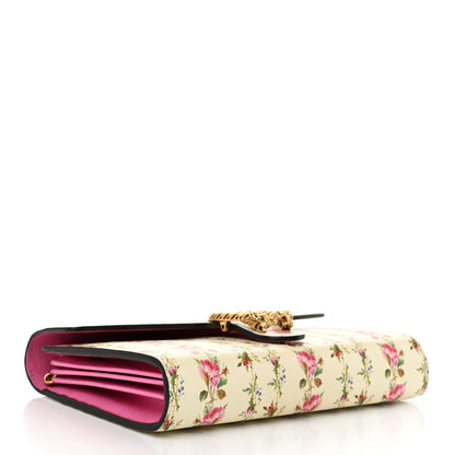 Gucci Calfskin Floral Print Mini Dionysus Chain Wallet Ivory Pink 4 of 11