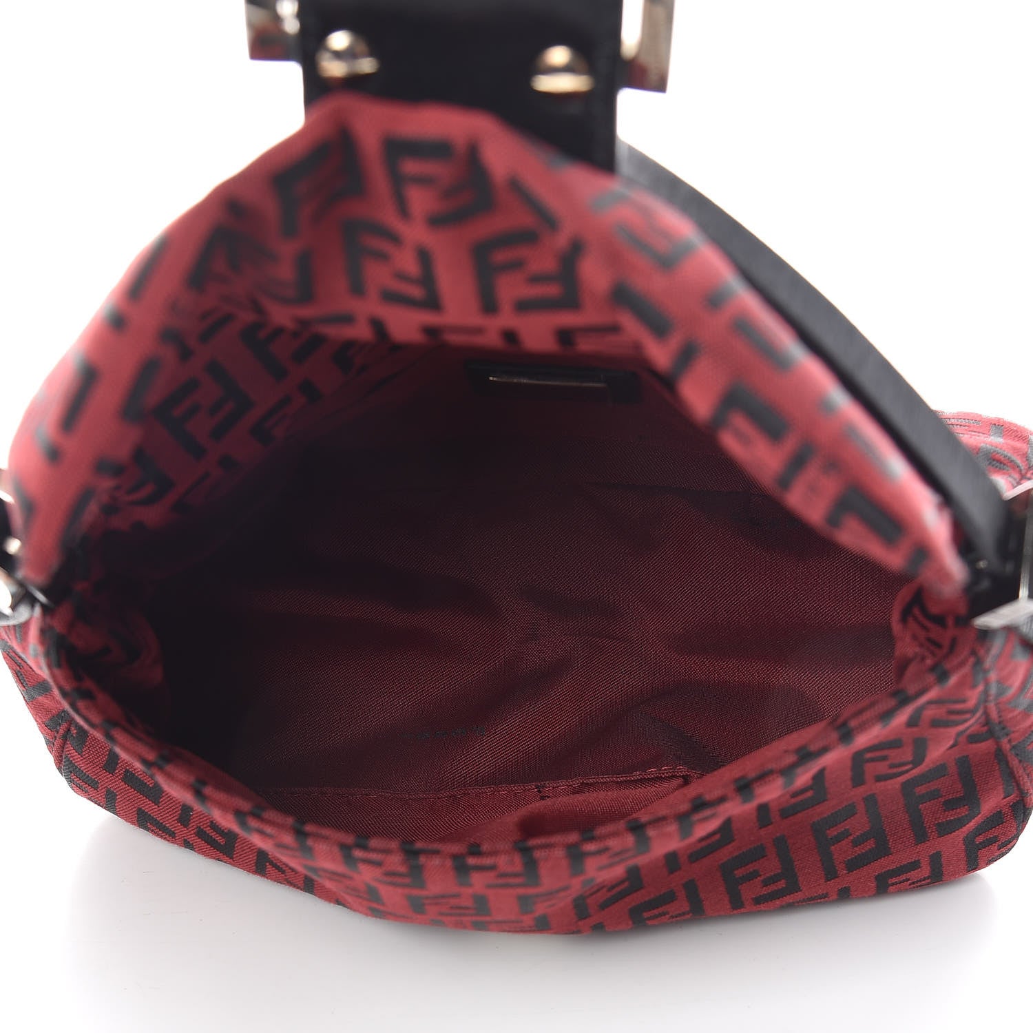 Fendi Zucchino Mini Mama Baguette Black Red 7 of 10