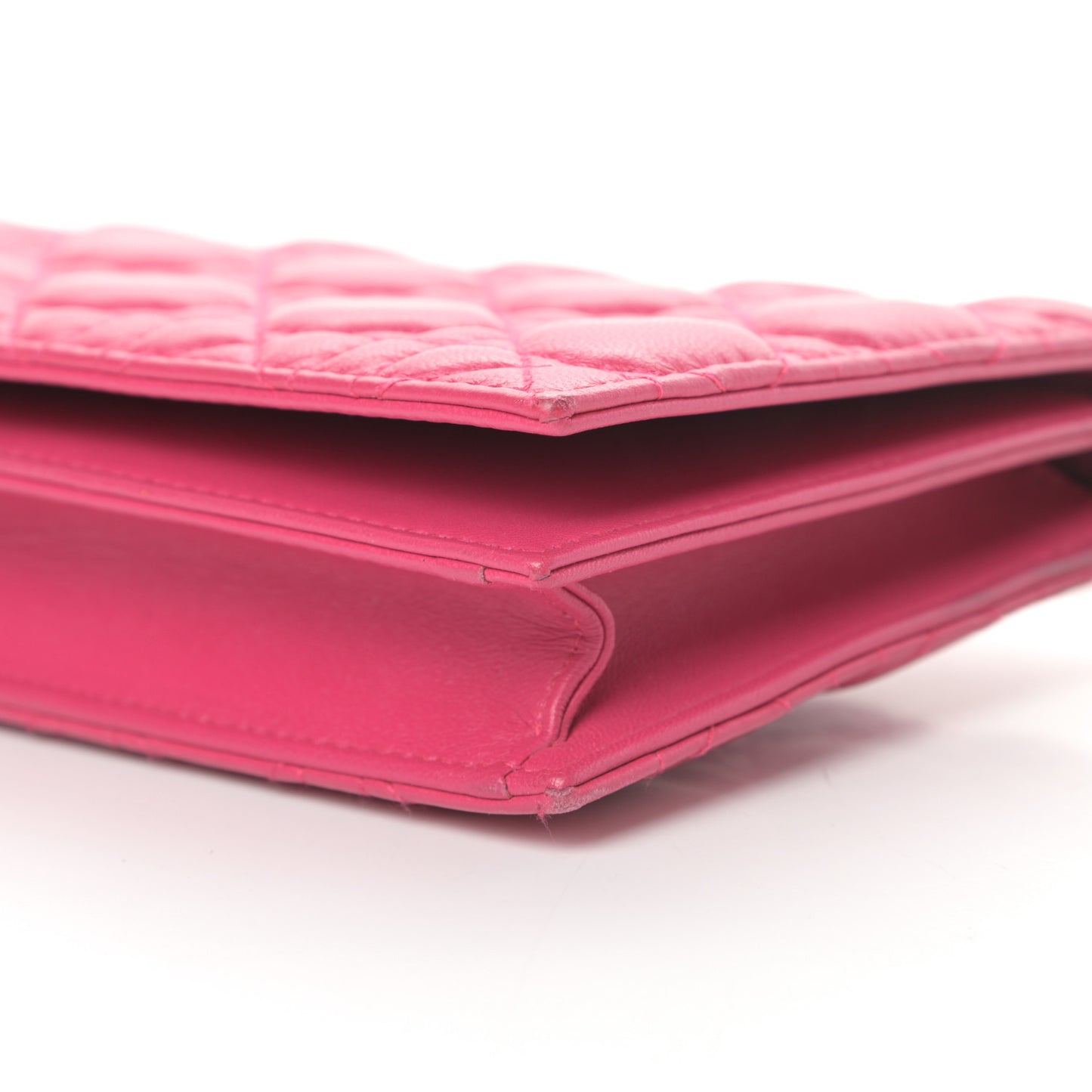 Lambskin Cannage Lady Dior Convertible Clutch Fuchsia