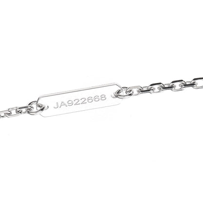 Van Cleef & Arpels 18K White Gold Diamond Guilloche Vintage Alhambra Pendant Necklace 5 of 7