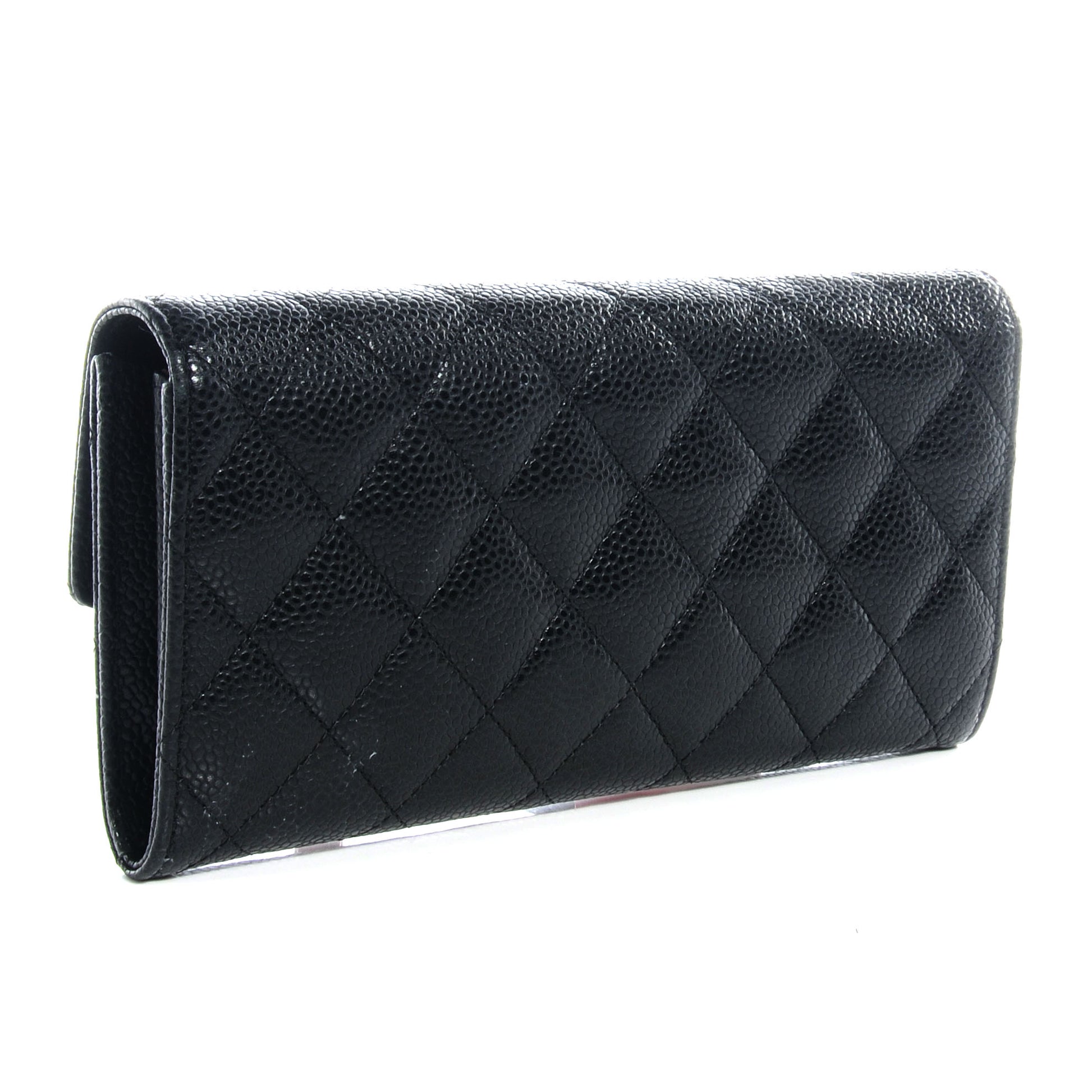 Chanel Caviar Large Gusset Flap Wallet Black 3 of 9
