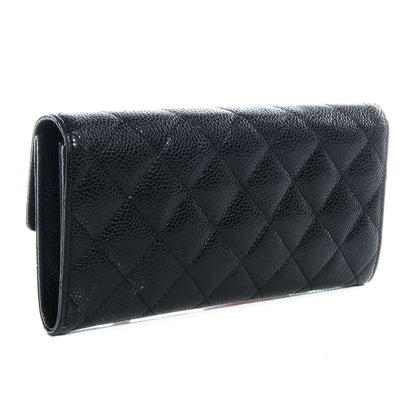 Chanel Caviar Large Gusset Flap Wallet Black 3 of 9