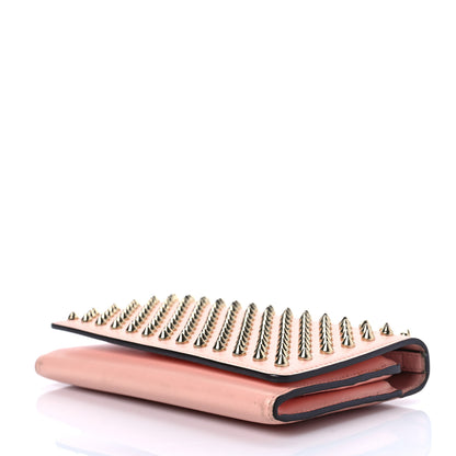 Christian Louboutin Calfskin Macaron Spiked Flap Wallet Mystic Pink 10 of 10