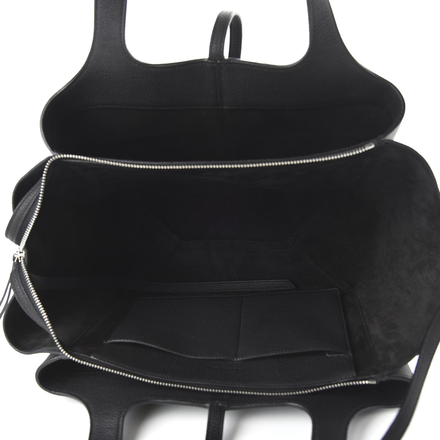 Baby Grained Calfskin Small Tri-Fold Bag Black