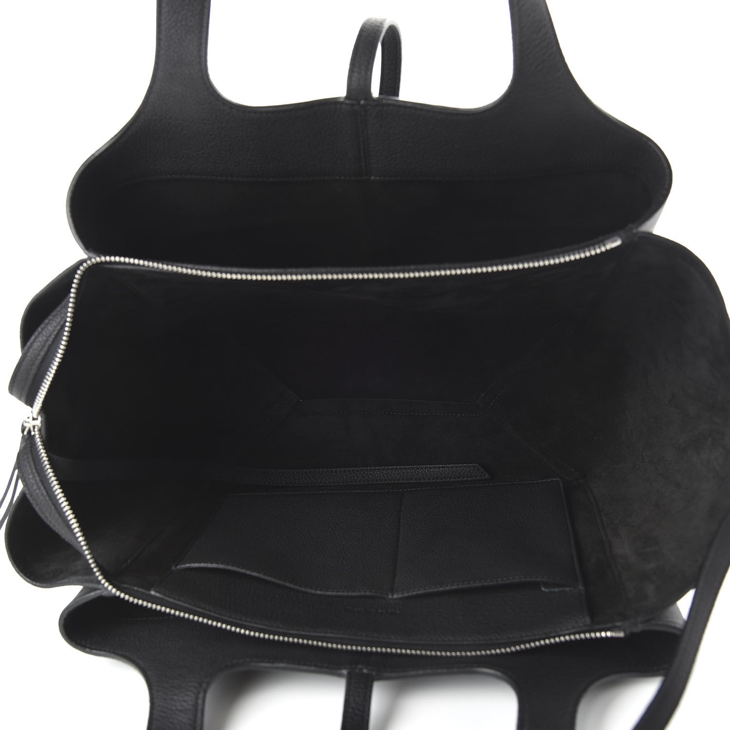 Celine Baby Grained Calfskin Small Tri-Fold Bag Black 5 of 9