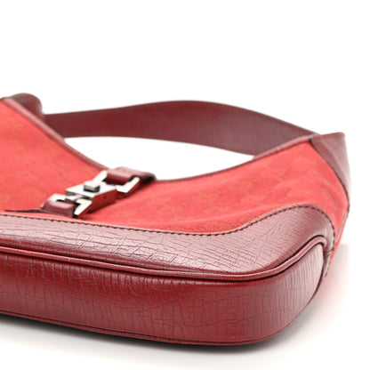 Gucci Monogram Small Jackie O Hobo Red 7 of 7