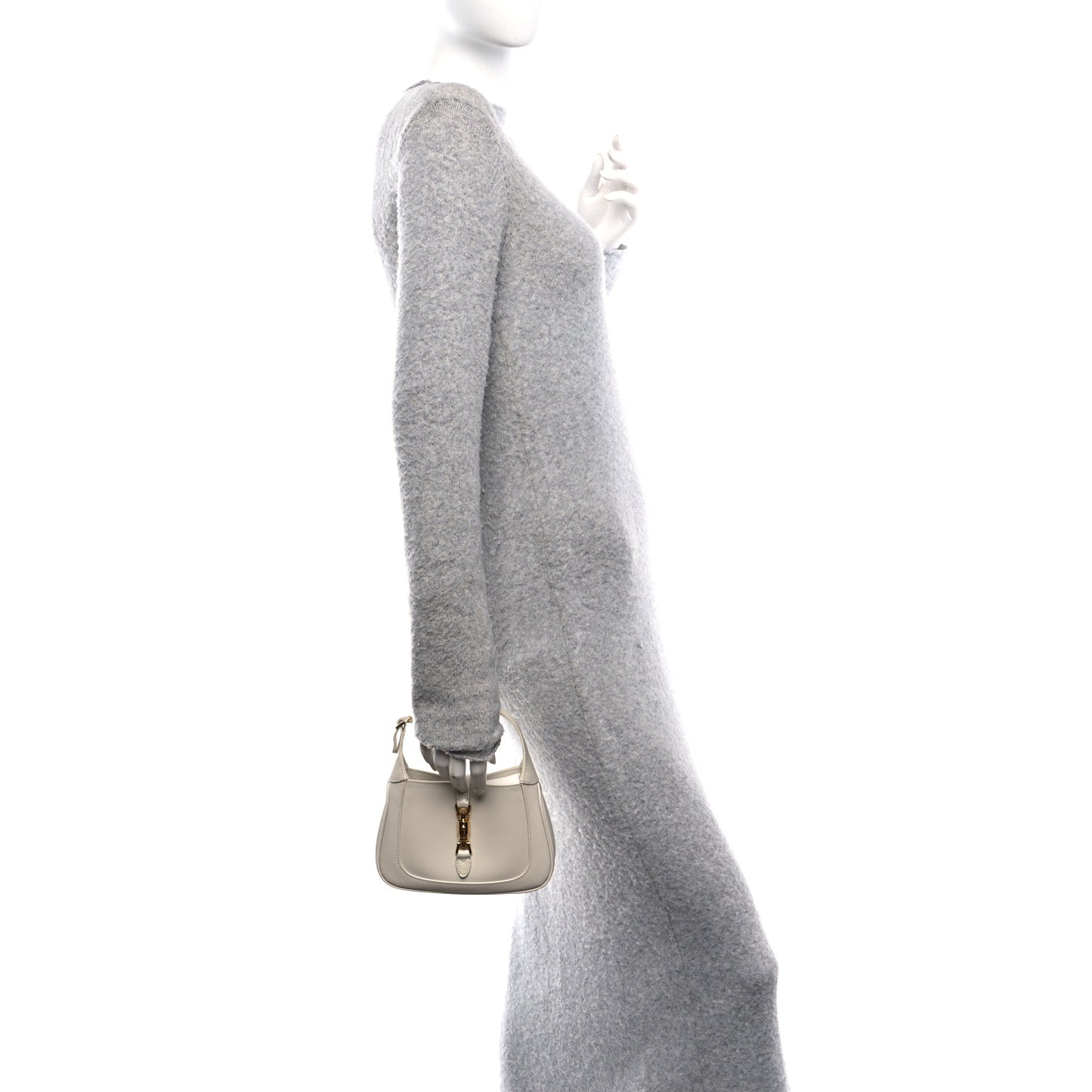 Boarded Dyana Lux Calfskin Mini Jackie 1961 Hobo Mystic White