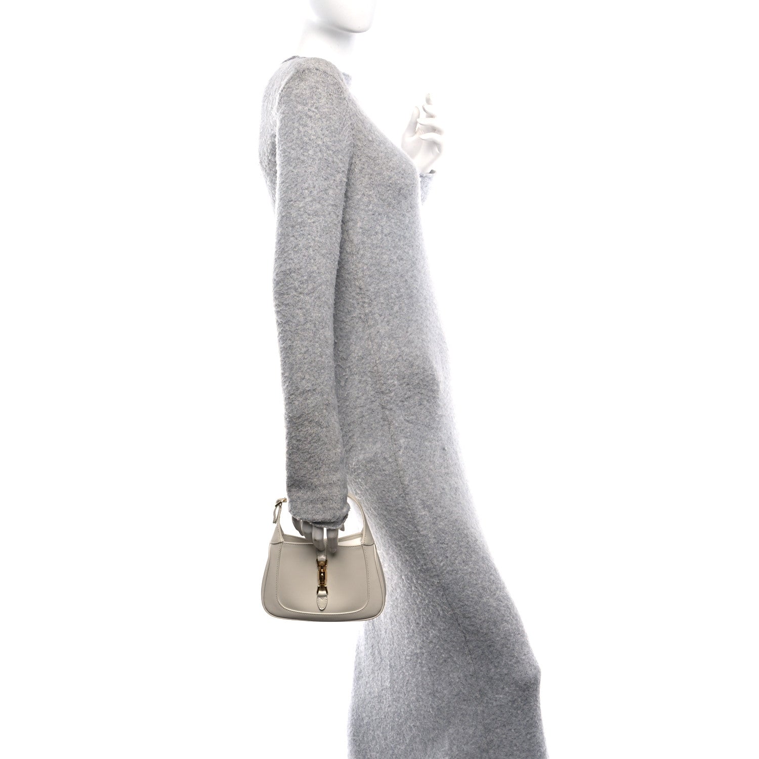 Gucci Boarded Dyana Lux Calfskin Mini Jackie 1961 Hobo Mystic White 3 of 12