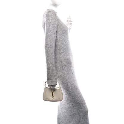 Gucci Boarded Dyana Lux Calfskin Mini Jackie 1961 Hobo Mystic White 3 of 12
