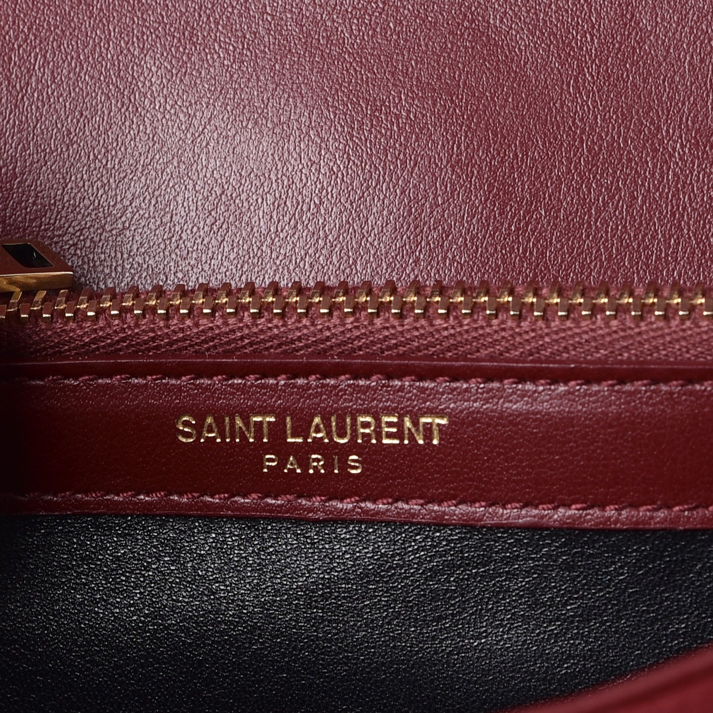 Calfskin Suede Matelasse Chevron Medium Monogram College Bag Burgundy