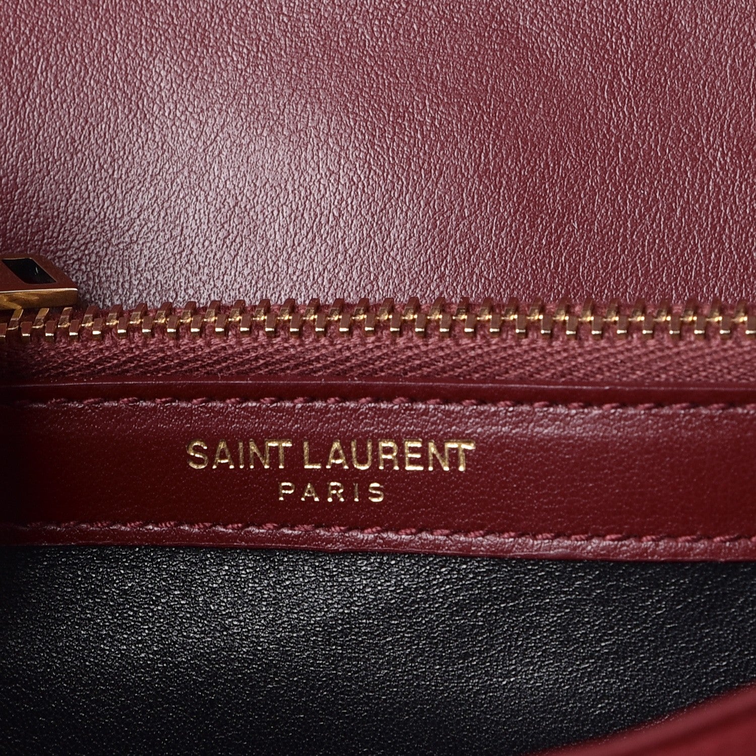 Saint Laurent Calfskin Suede Matelasse Chevron Medium Monogram College Bag Burgundy 6 of 8
