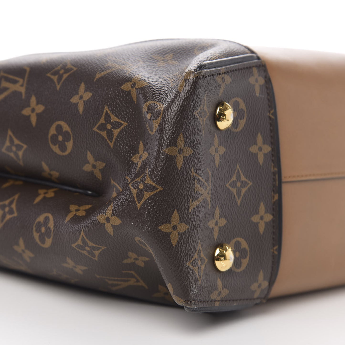 Monogram Cuir Orfevre Tote W PM Noisette