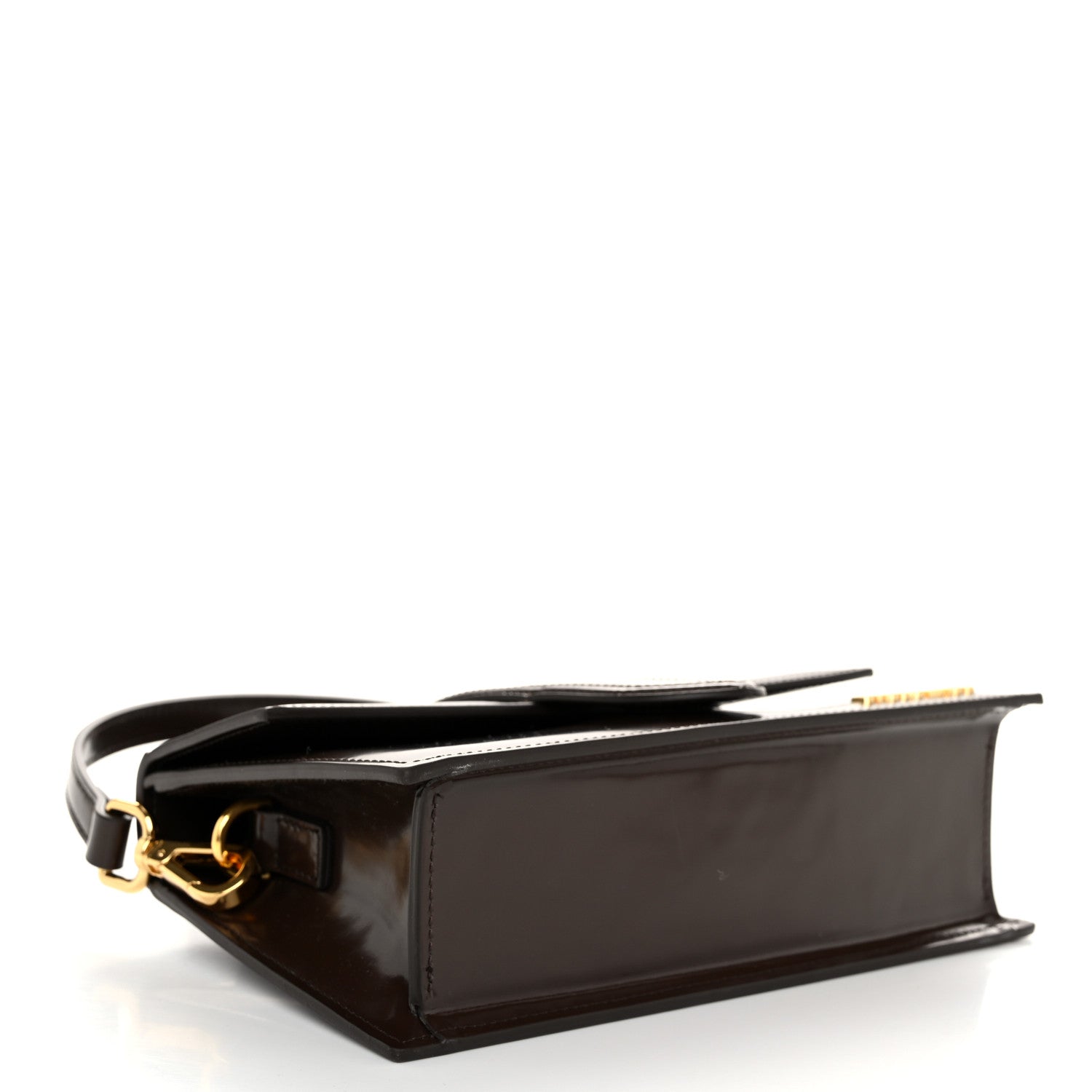Jacquemus Glazed Calfskin Le Grand Bambino Midnight Brown 4 of 9