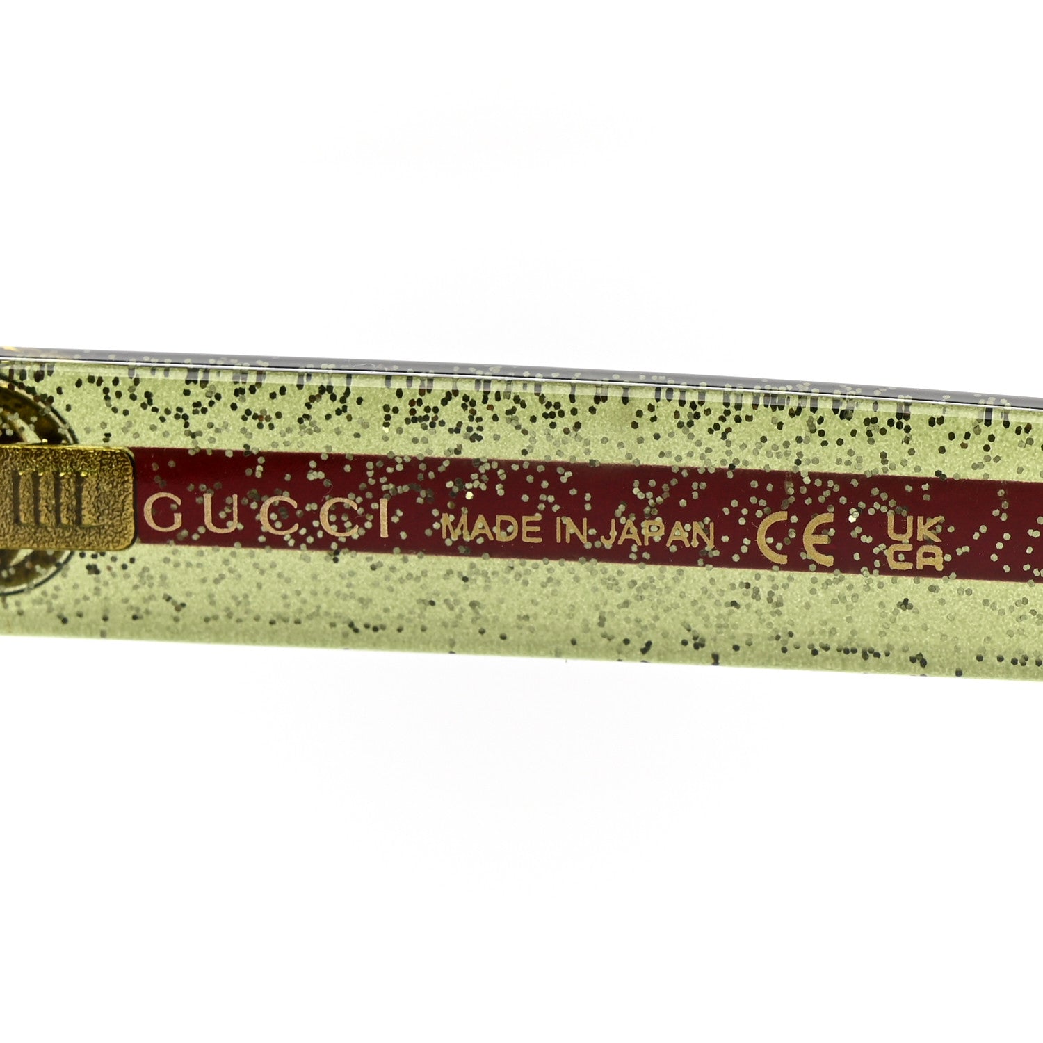 Gucci Acetate Square Frame Web Glitter Sunglasses GG0036SN Havana 5 of 7