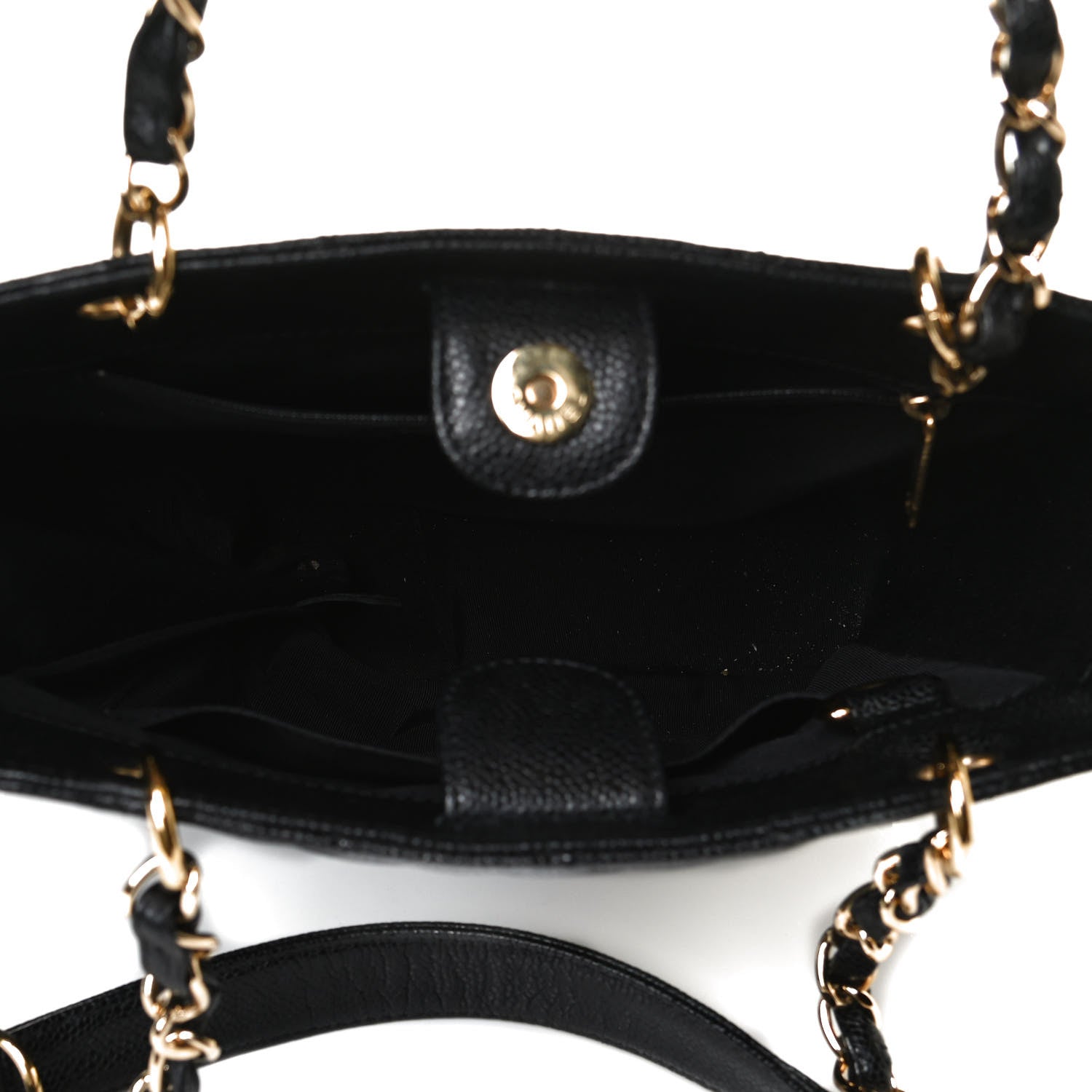 Chanel Caviar Quilted Petit Shopping Tote PST Black 5 of 15