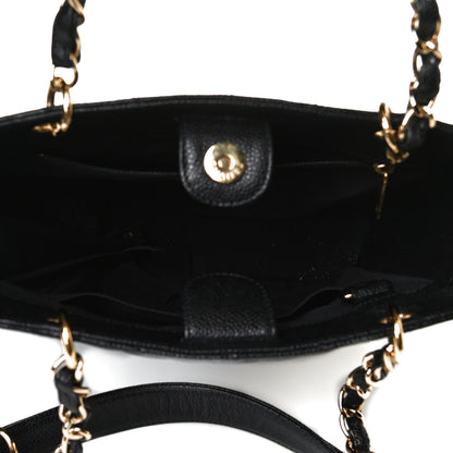 Chanel Caviar Quilted Petit Shopping Tote PST Black 5 of 15