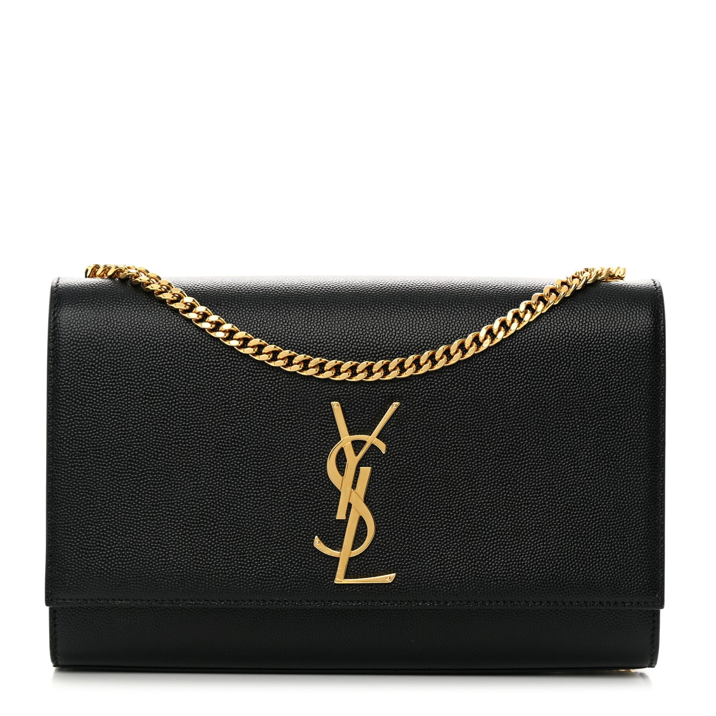 Grain De Poudre Medium Classic Monogram Kate Satchel Black