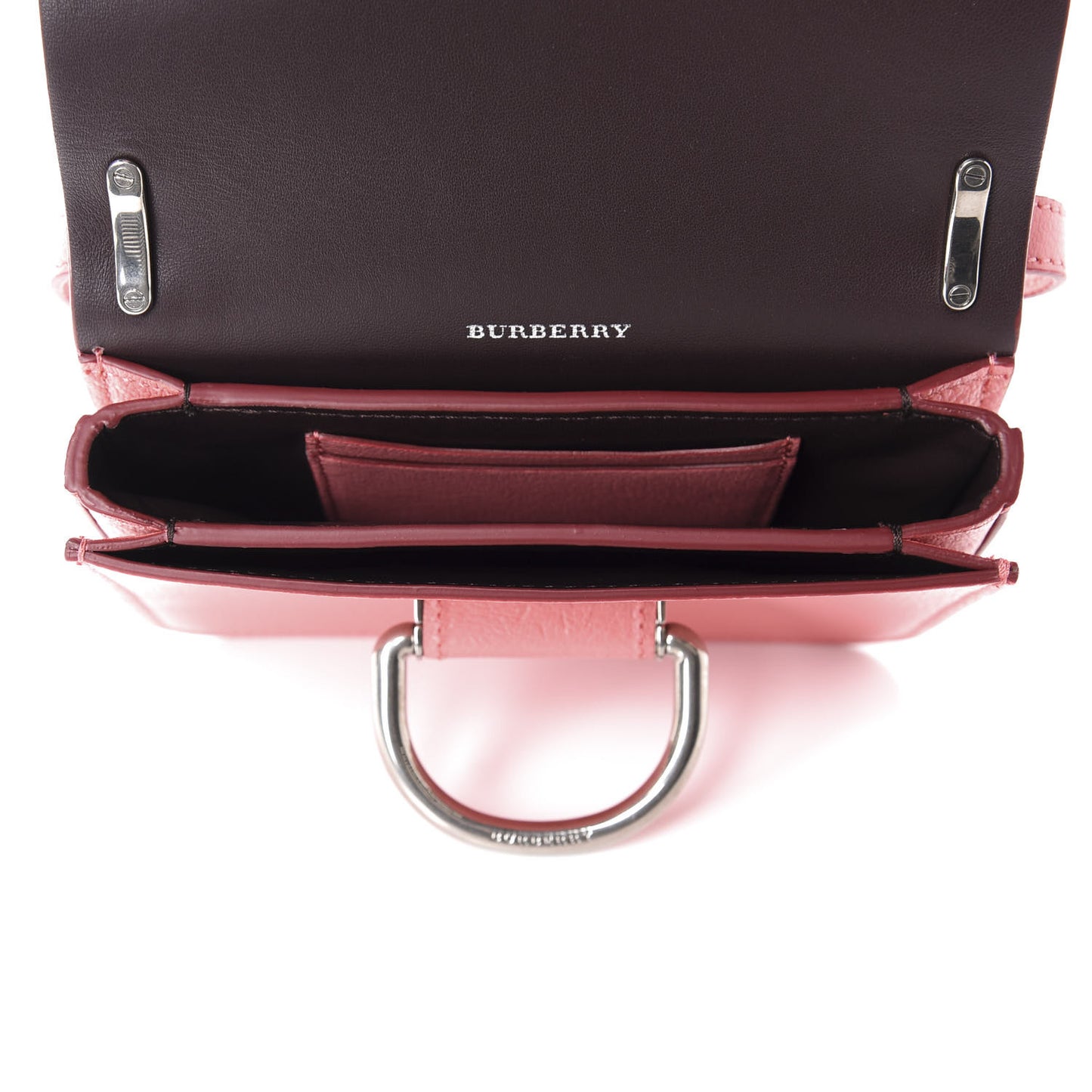 Goatskin Mini D-Ring Bag Bright Coral Pink
