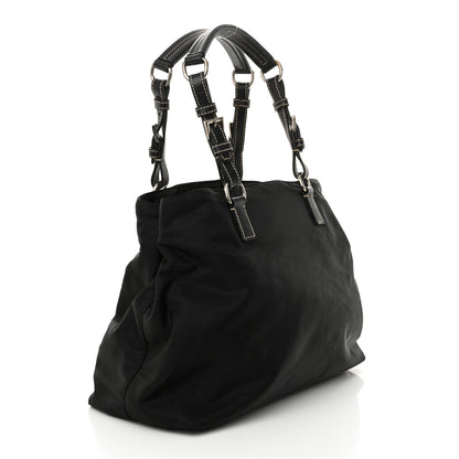 Prada Tessuto Nylon Saffiano Tote Black 3 of 10