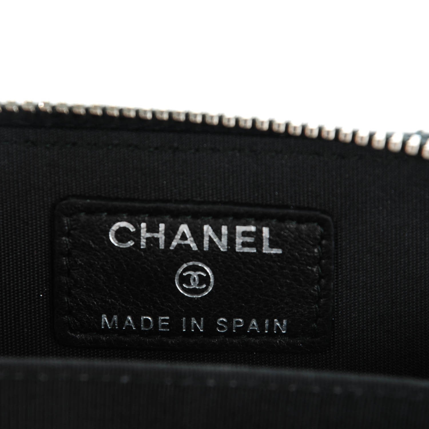Chanel Patent Quilted Coco Boy Zip Coin Purse Black 6 of 7