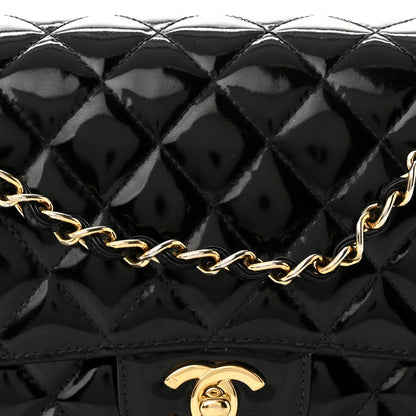 Chanel Patent Quilted Medium Double Flap Black 8 of 11