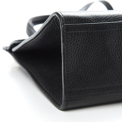 Gucci Calfskin Mini GG Marmont Top Handle Bag Black 9 of 12