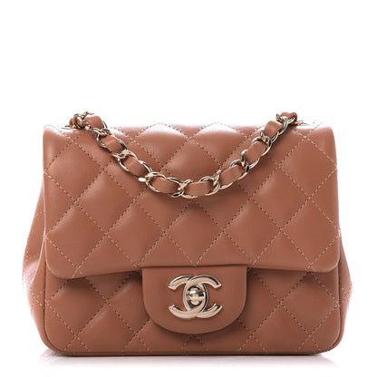 Chanel Lambskin Quilted Mini Square Flap Brown 1 of 10