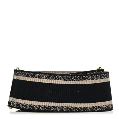 Christian Dior Canvas Embroidered Shoulder Strap Black 3 of 10