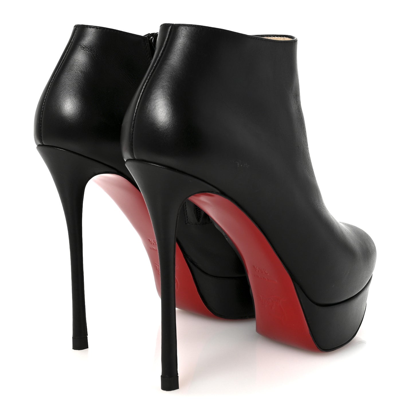 Calfskin Dirdibootie 130 Ankle Booties 36.5 Black