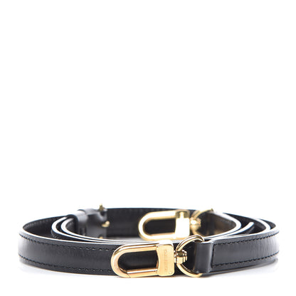 Louis Vuitton Calfskin 16mm Adjustable Shoulder Strap Black 1 of 2