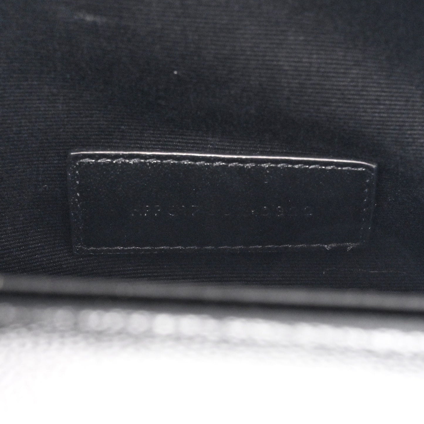 Grain De Poudre Matelasse Chevron Monogram Envelope Clutch Black