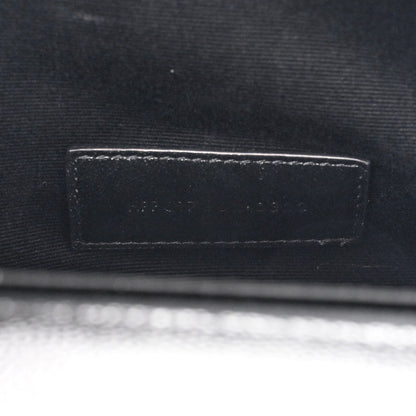 Saint Laurent Grain De Poudre Matelasse Chevron Monogram Envelope Clutch Black 7 of 8
