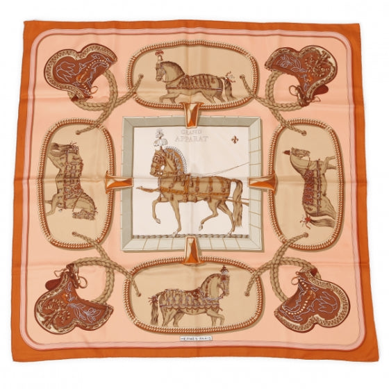 Silk Grand Apparat Scarf 90 Orange