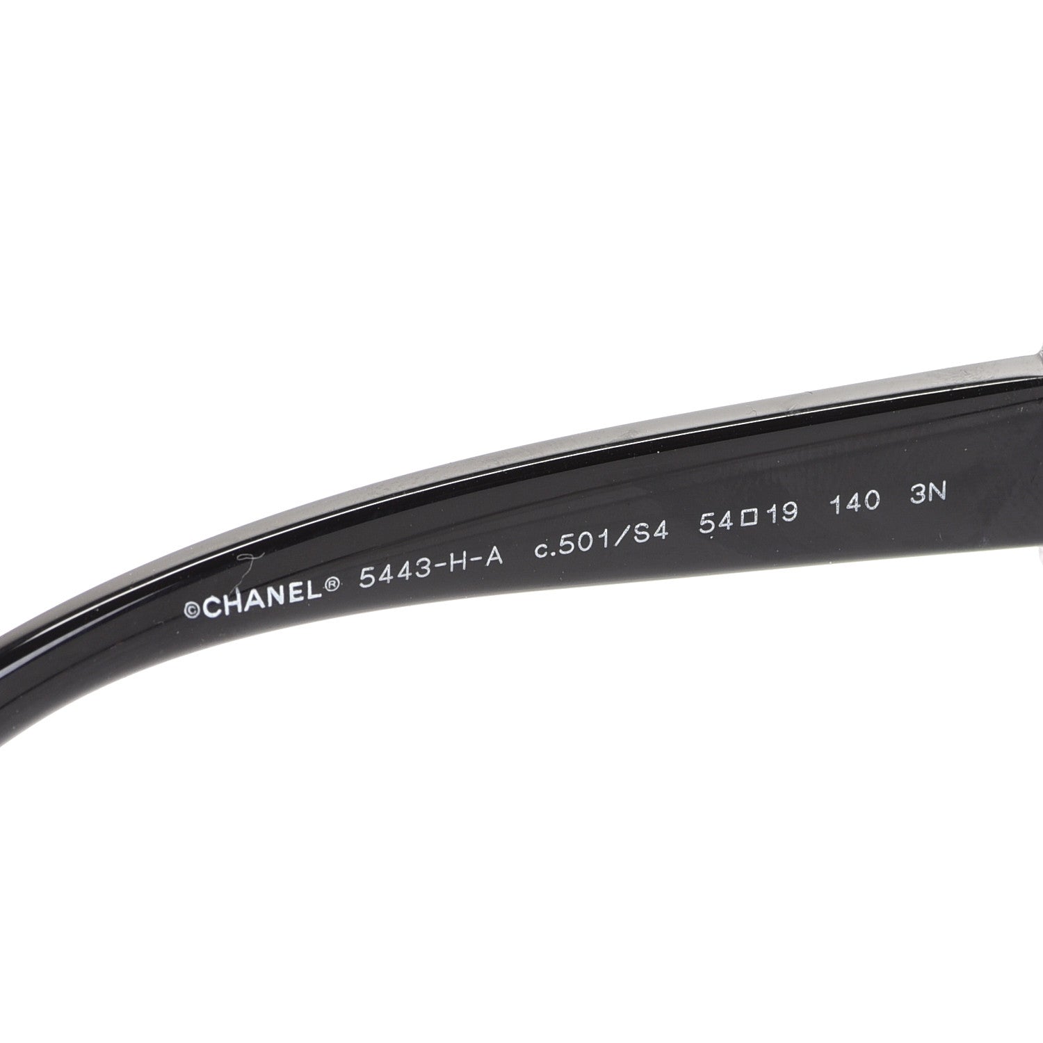 Chanel Acetate Glass Pearls Cat Eye Sunglasses 5443-H Black 5 of 8