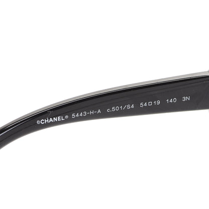 Chanel Acetate Glass Pearls Cat Eye Sunglasses 5443-H Black 5 of 8