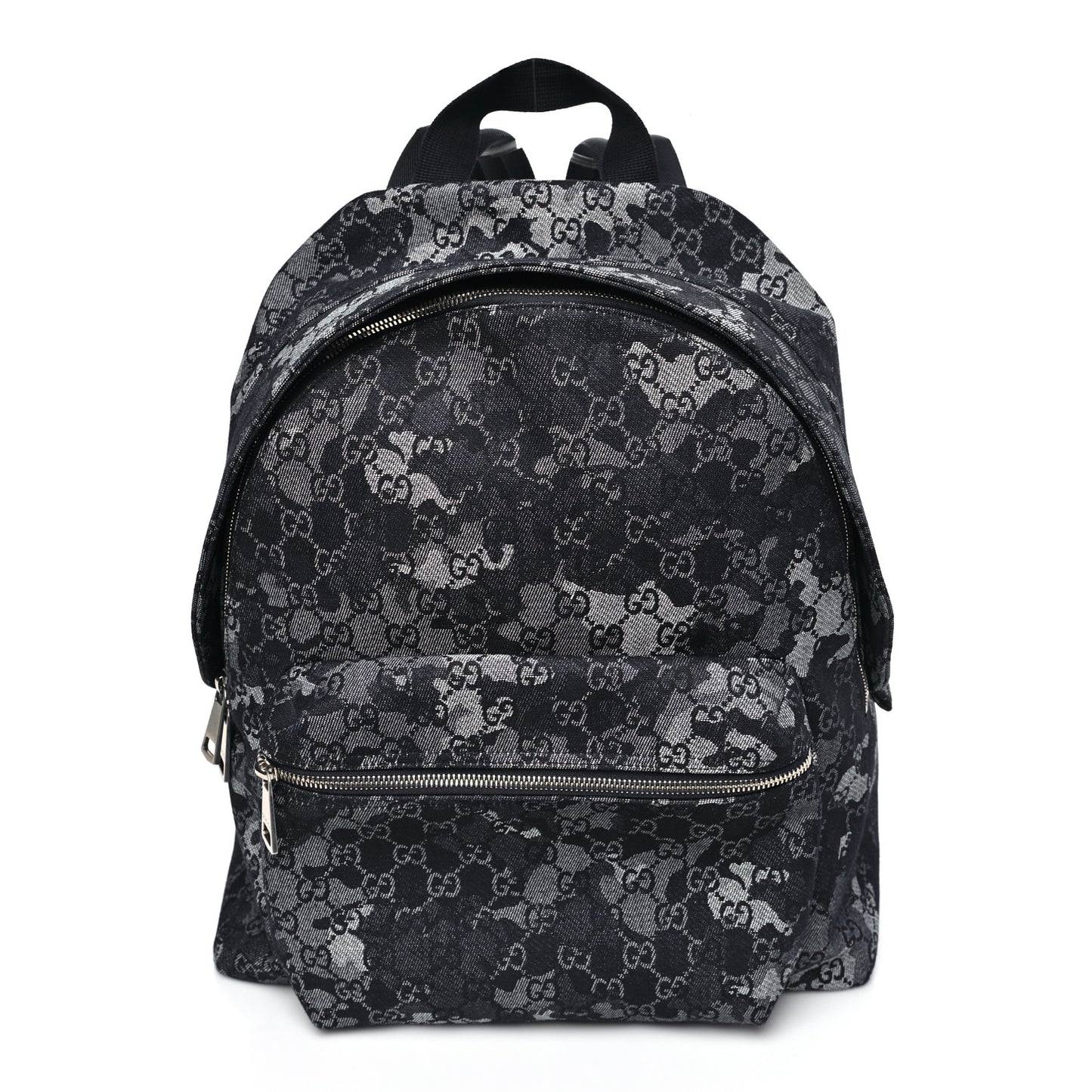 Denim Monogram Camouflage Large Backpack Blue