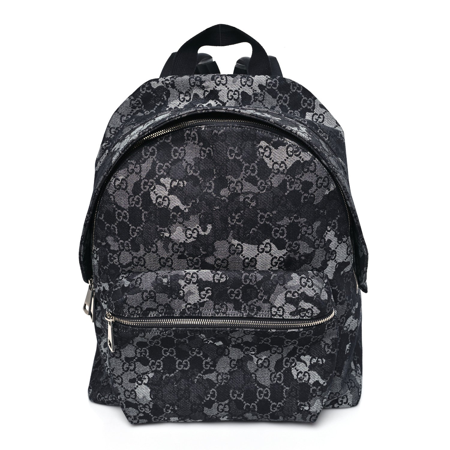 Gucci Denim Monogram Camouflage Large Backpack Blue 1 of 8