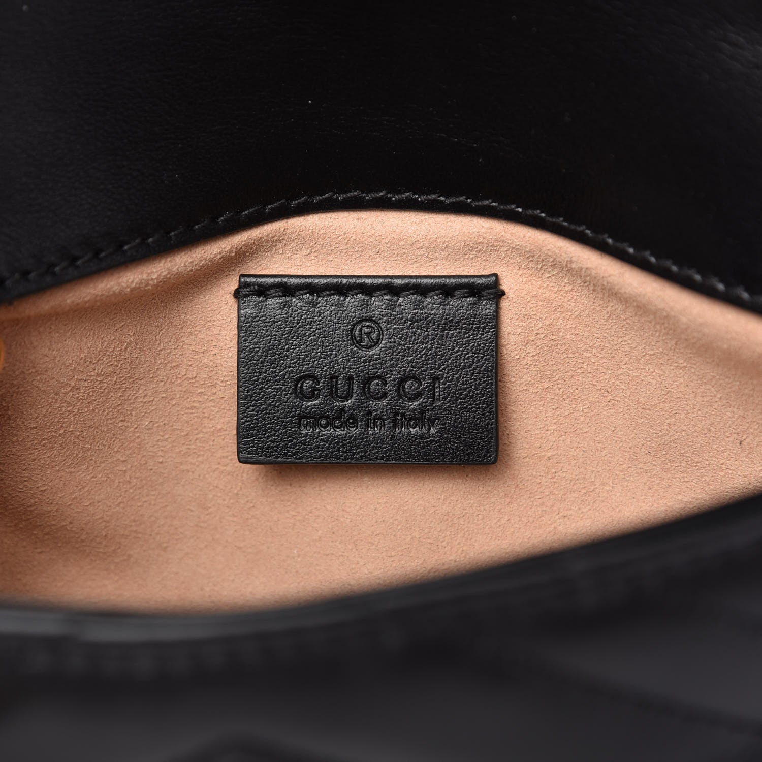 Gucci Calfskin Matelasse Super Mini GG Marmont Shoulder Bag Black 8 of 11