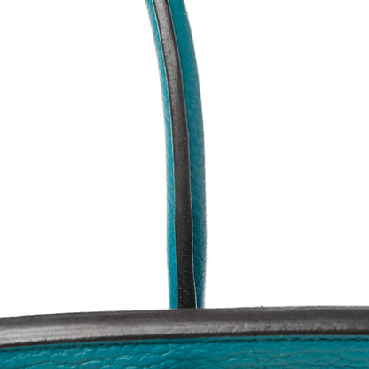 Hermes Taurillon Clemence Birkin 30 Bleu Izmir 35 of 36