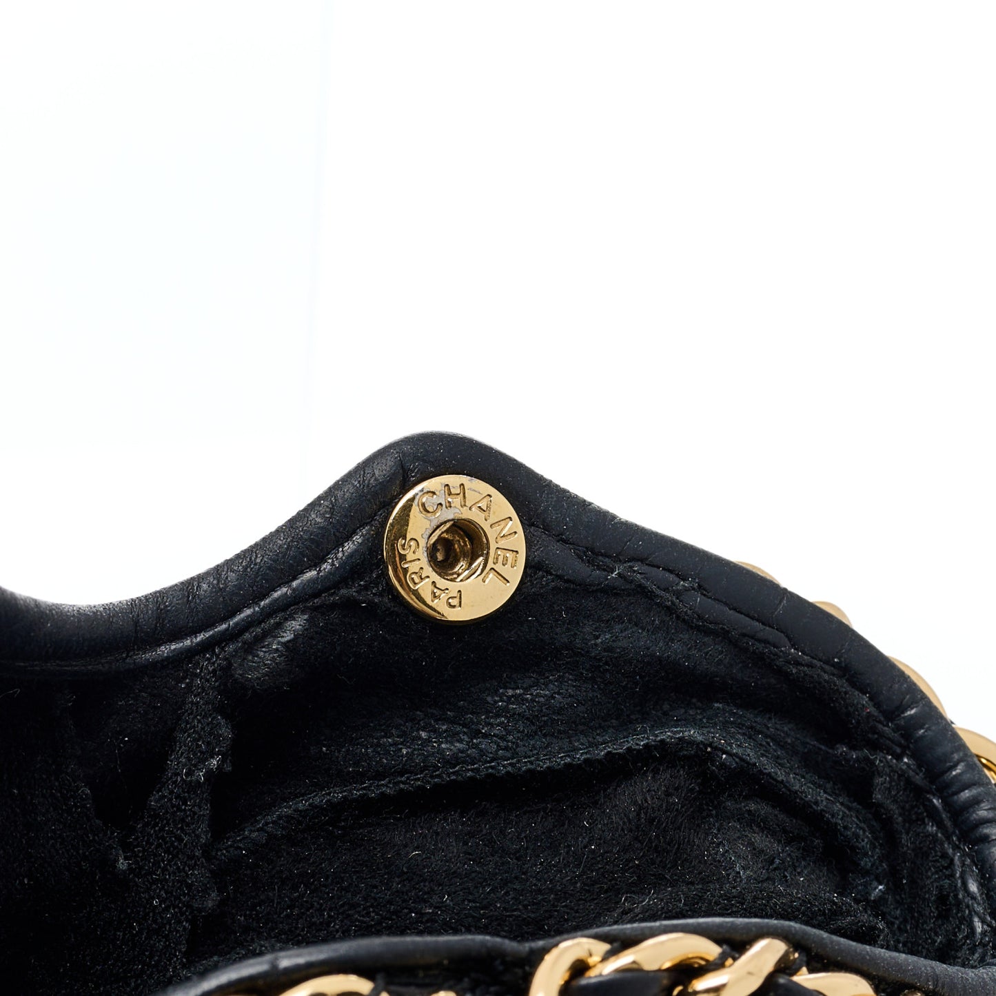 Lambskin Quilted CC Chain Gloves 8 Black