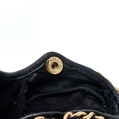 Chanel Lambskin Quilted CC Chain Gloves 8 Black 5 of 5