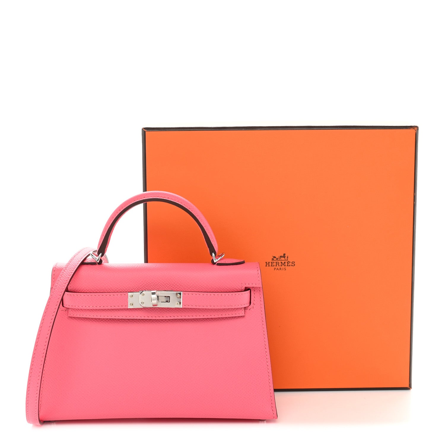 Hermes Epsom Mini Kelly Sellier 20 Rose Azalee 10 of 10