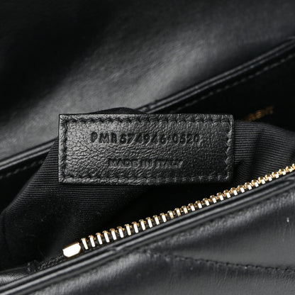 Saint Laurent Calfskin Y Quilted Monogram Medium Loulou Chain Satchel Black 7 of 11